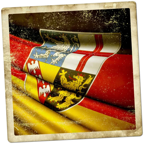 Flagga saarland (ger) — Stockfoto