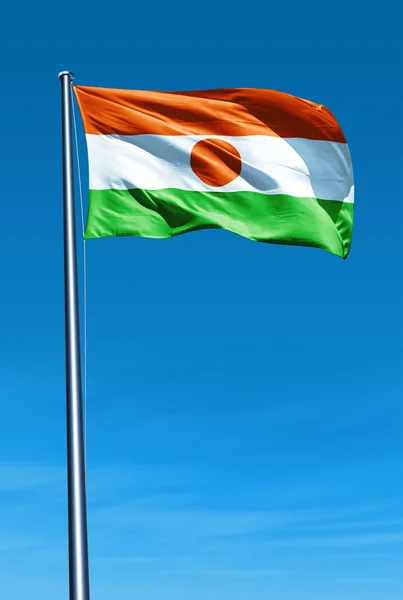 Niger flag waving on the wind — Stock Photo, Image