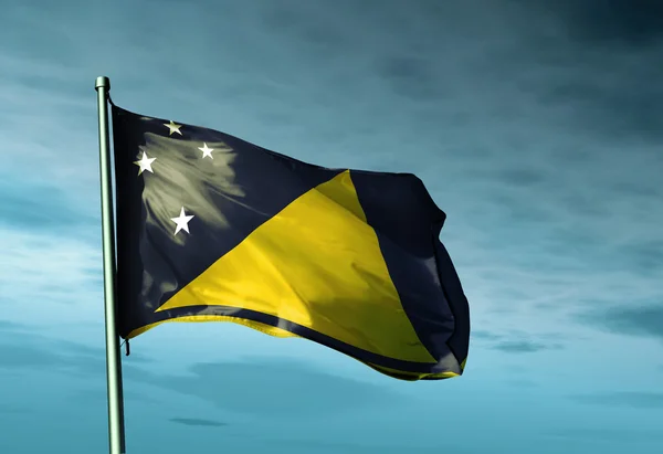Bandera de Tokelau ondeando al viento — Foto de Stock
