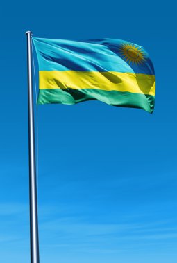 Ruanda bayrak Rüzgar sallıyor
