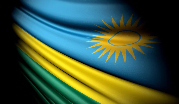 Vlag van rwanda — Stockfoto