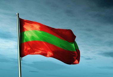 rüzgarda sallayarak Transdinyester bayrağı
