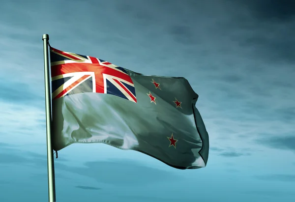 Ross Dependency (NZ) flag waving on the wind — Stock Photo, Image