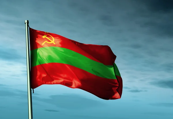 Bandera de Transnistria ondeando al viento — Foto de Stock