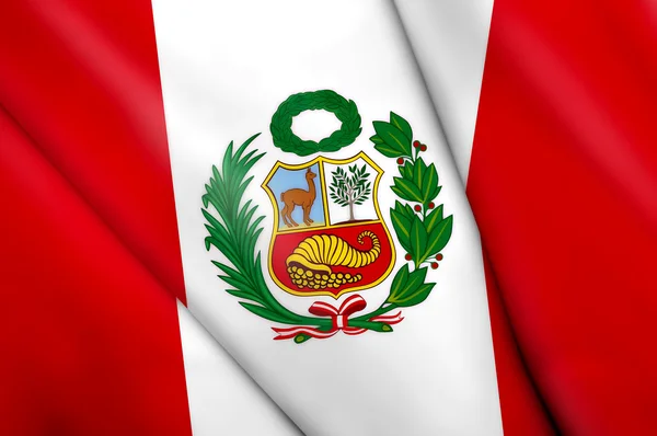 Peru flagga — Stockfoto