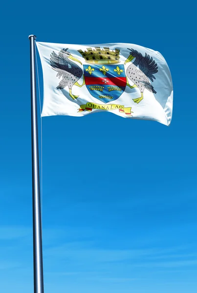 Флаг Святого Бартелеми, развевающийся на ветру — стоковое фото
