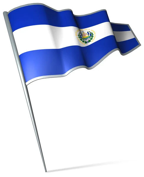 El Salvadors flagga — Stockfoto