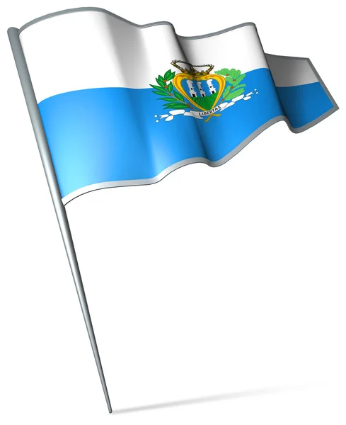 San Marinos flagga — Stockfoto