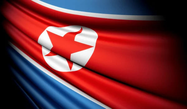 Flagge Nordkoreas — Stockfoto