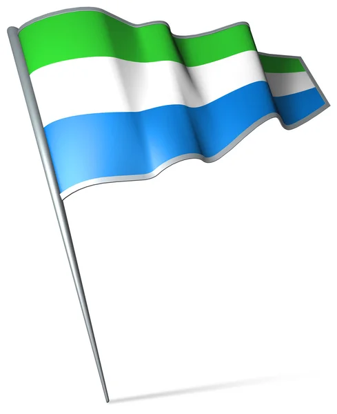 Vlag van Sierra Leone — Stockfoto