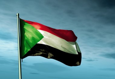 rüzgarda sallayarak sudan bayrağı