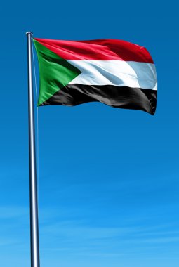 rüzgarda sallayarak sudan bayrağı