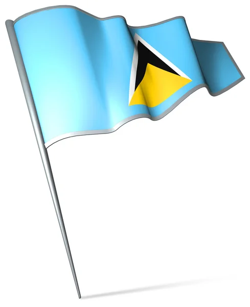 Flag of Saint Lucia — Stock Photo, Image