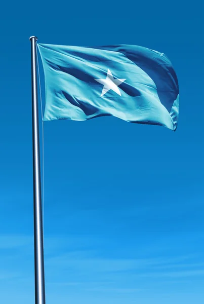 Σομαλία σημαία κυματίζει με τον άνεμο — Φωτογραφία Αρχείου