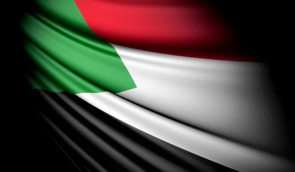 Flagge von Sudan — Stockfoto