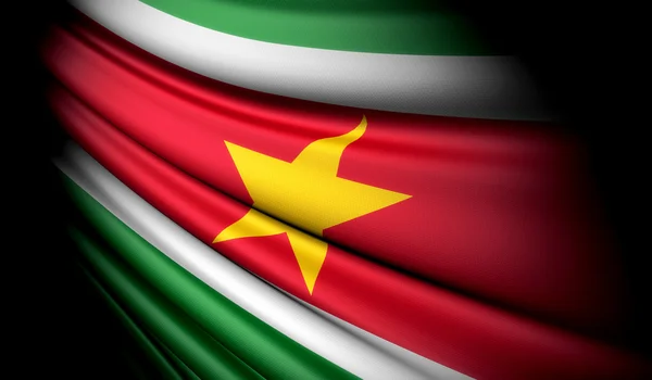 Flagge von Surinam — Stockfoto