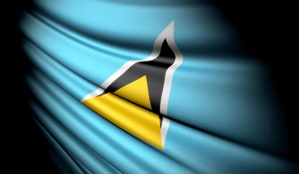 Saint Lucia flagga — Stockfoto