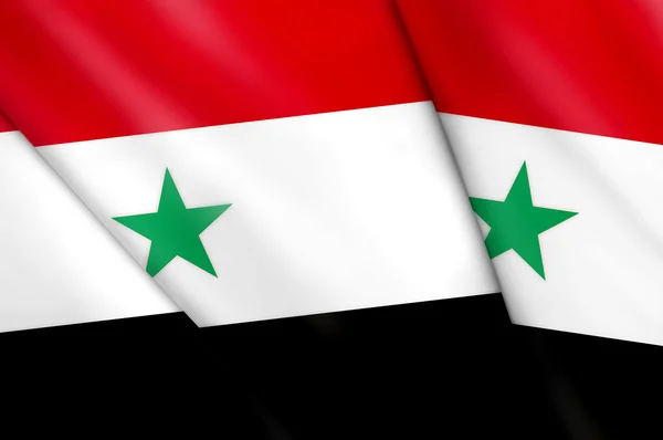 Flaggan av Syrien — Stockfoto