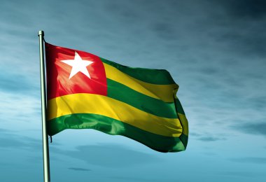 togo bayrak Rüzgar sallıyor