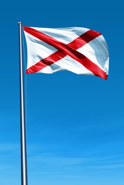 rüzgarda sallayarak alabama (ABD) bayrağı