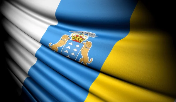 Bandera de Canarias (ESPAÑA) ) — Foto de Stock