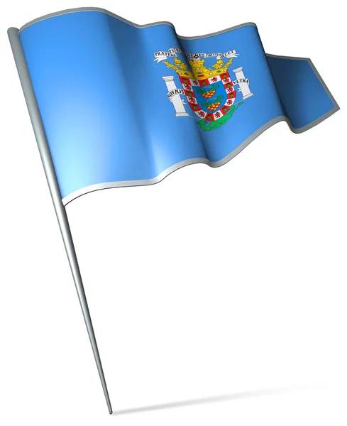 Vlag van melilla (Spanje) — Stockfoto