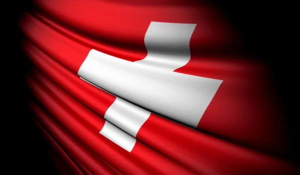 Schweiz flagga — Stockfoto