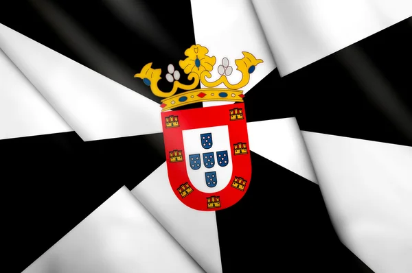 Vlag van ceuta (Spanje) — Stockfoto