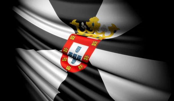 Bandeira de Ceuta (ESPANHA ) — Fotografia de Stock