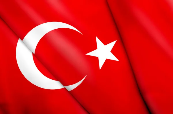 Turkiets flagga — Stockfoto