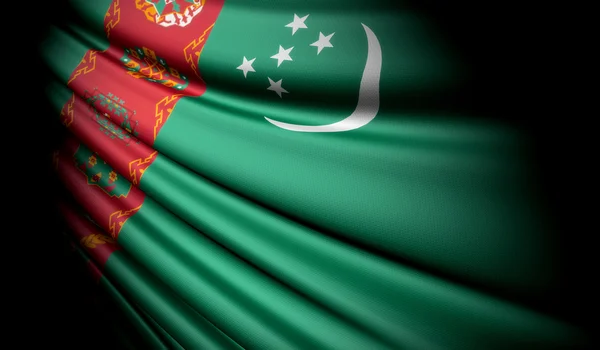 Vlag van turkmenistan — Stockfoto