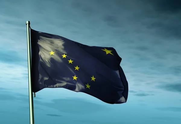 Alaska (Verenigde Staten) vlag zwaaien op de wind — Stockfoto