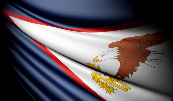 Flaga Samoa Amerykańskiego — Zdjęcie stockowe