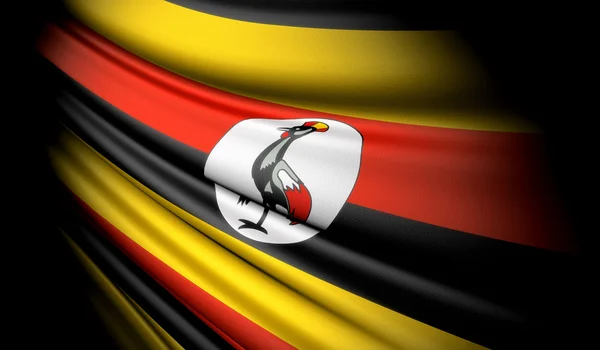 Flagge von Uganda — Stockfoto