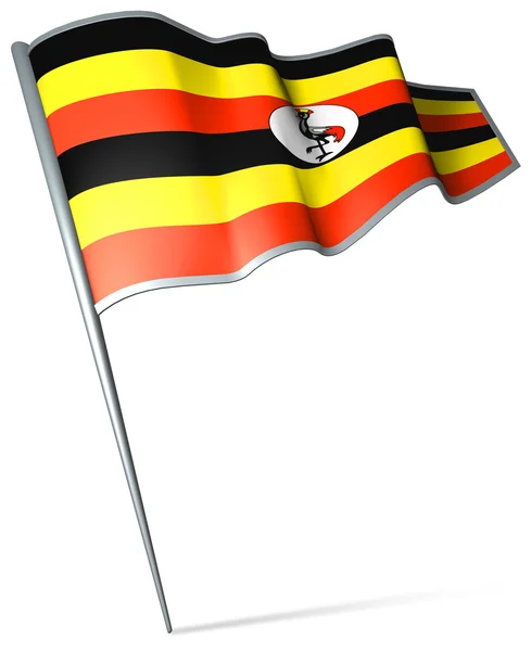 Flagge von Uganda — Stockfoto