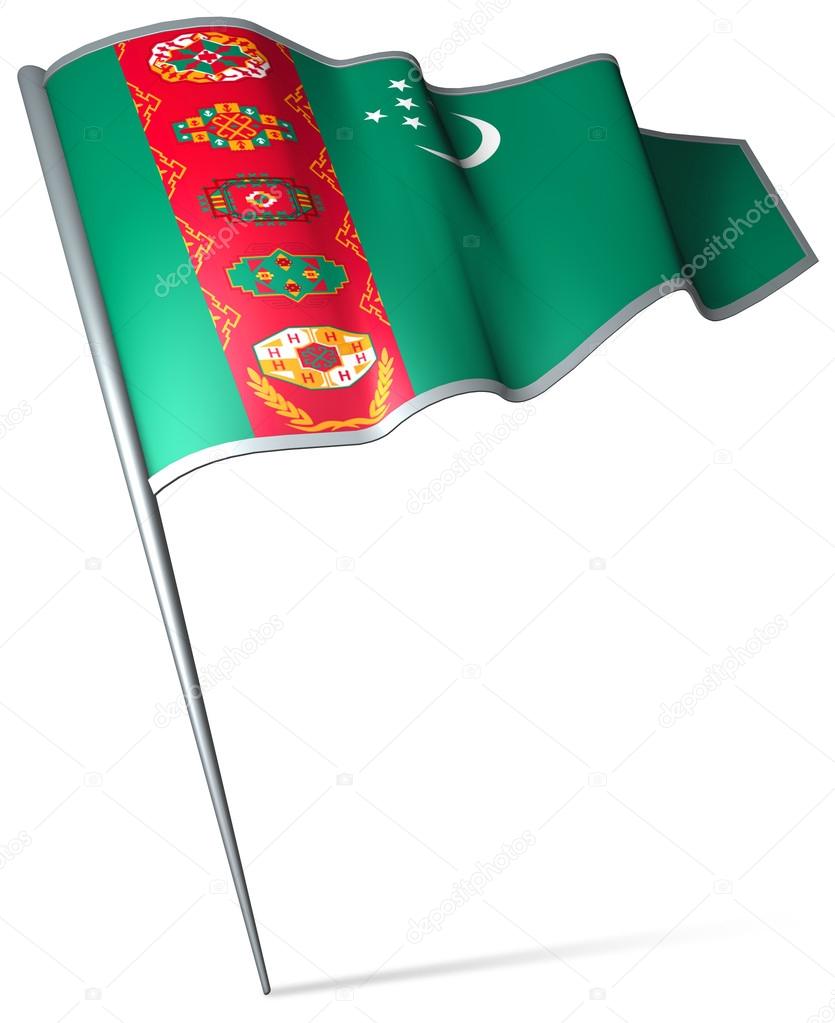 Flag of Turkmenistan 