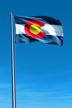 rüzgarda sallayarak colorado (ABD) bayrağı