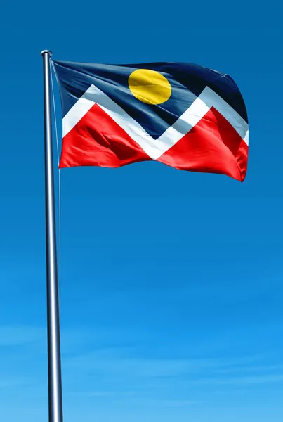 Denver, colorado (usa), flagga vajande på vinden — Stockfoto