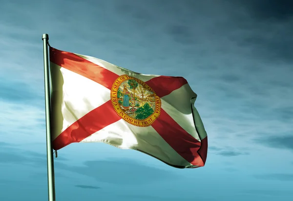 Флорида (США) прапор махав на вітрі — стокове фото