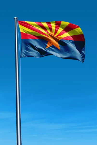 Arizona (usa) vlag zwaaien op de wind — Stockfoto