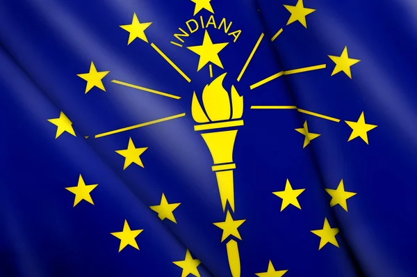 Bandera de Indiana (USA) ) Imágenes de stock libres de derechos