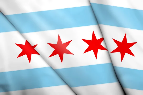 Bandera de Chicago (USA) ) Imagen de stock