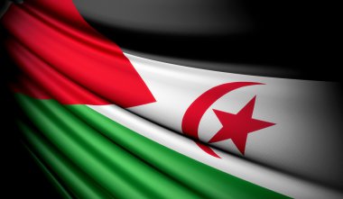 Flag of Western Sahara  clipart
