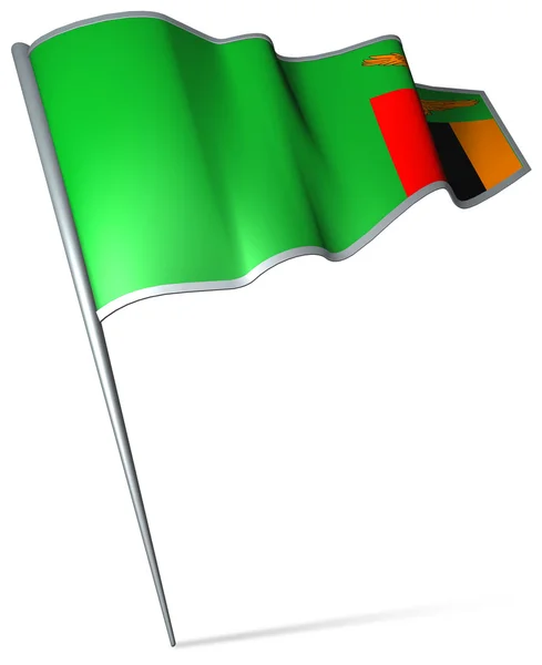 Vlajka Zambie — Stock fotografie