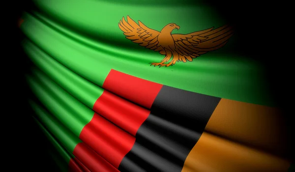 Bandera de zambia — Foto de Stock