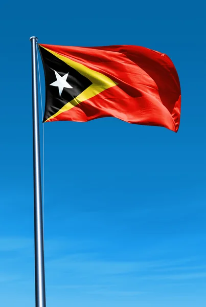 Bandera de Timor Oriental ondeando al viento —  Fotos de Stock