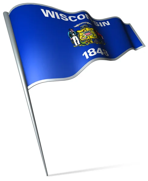 美国威斯康星州 （美国的旗帜) — 图库照片