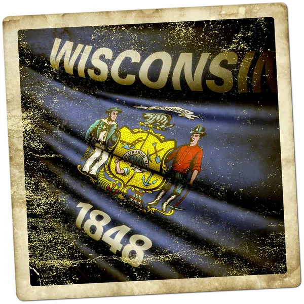 Wisconsin-flagget (USA) ) – stockfoto