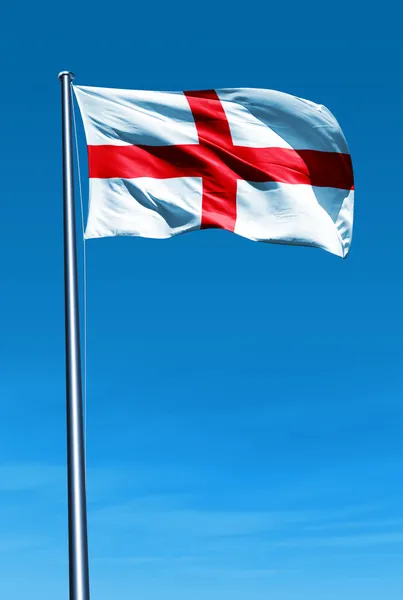 Bandera de Inglaterra ondeando en el viento — Foto de Stock