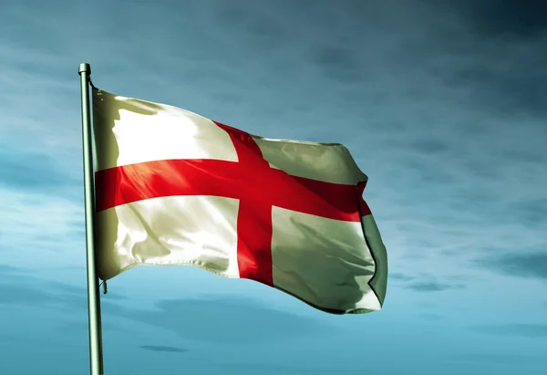 Engeland vlag zwaaien op de wind — Stockfoto